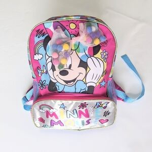⚡Minnie Mouse Pink Backpack with Accent Bow